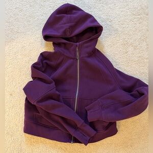 Lululemon Purple scuba full zip up hoodie